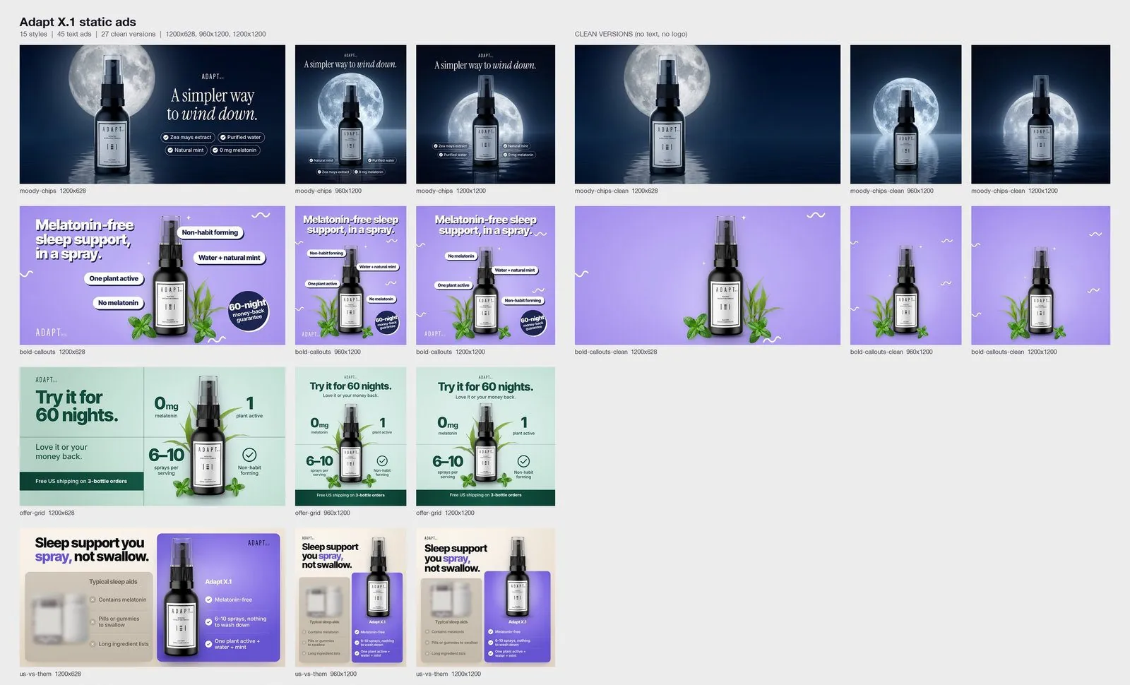 Adapt X.1 ad template library