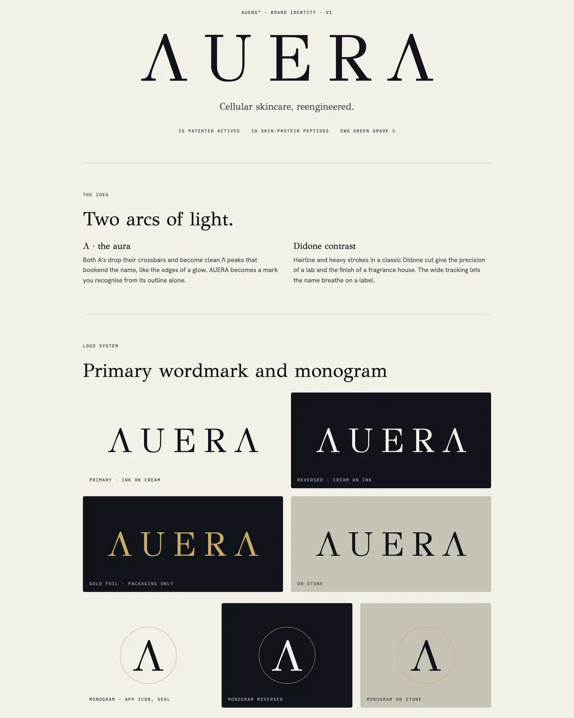 AUERA identity board
