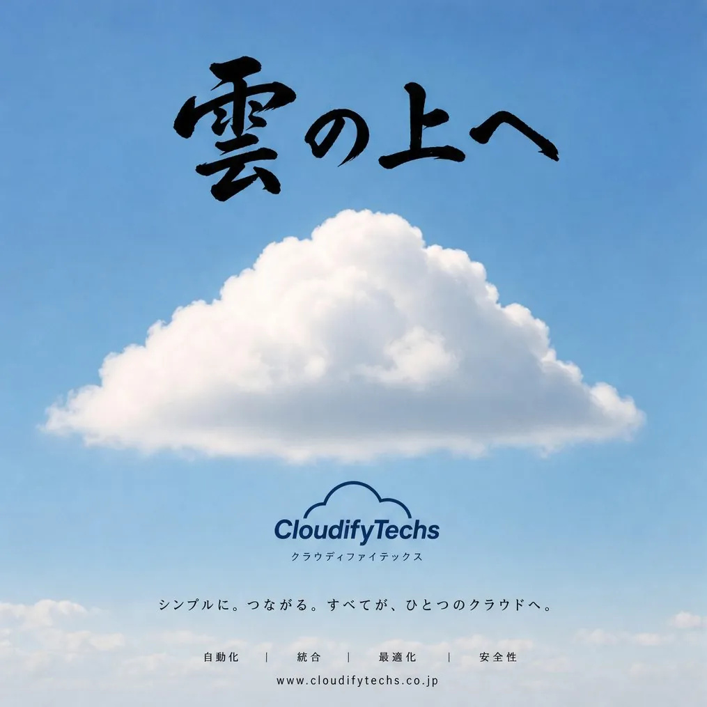 CloudifyTechs poster: a cloud above a headline